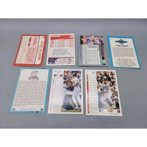 Lot of 7 Mark McGwire Baseball Cards Various Years - Picture 9 of 9